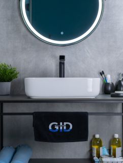 Раковина Gid D1304 51197 накладная белая 50x39x13